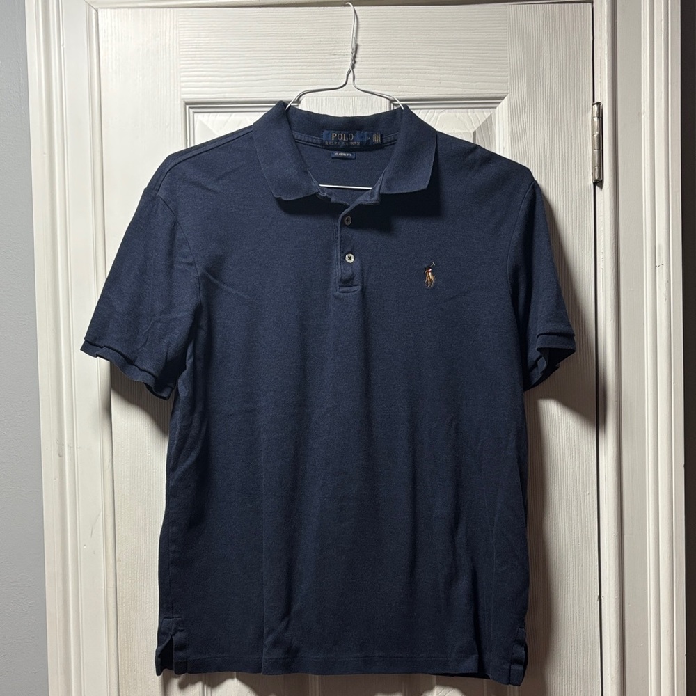 Ralph Lauren Navy Short-Sleeve Polo with Embroidered Pony